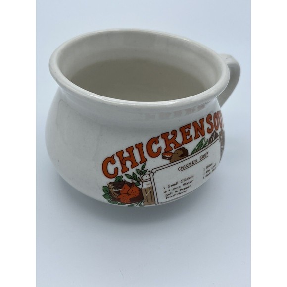 Vintage Chicken Soup Mug Dat'l Do It Recipe Ceramic Mug Cup With Recipe On Front - Picture 3 of 13